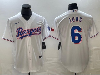 Texas Rangers #6 Josh Jung Cool Base Jerseys White