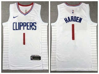 Los Angeles Clippers #1 James Harden Jersey White