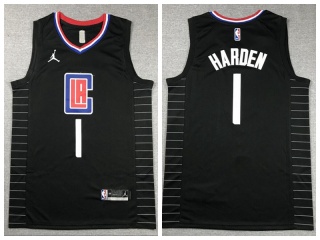 Los Angeles Clippers #1 James Harden Jersey Black