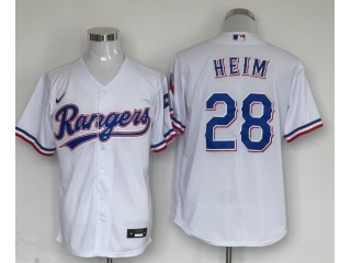 Texas Rangers #28 Jonah Heim Cool Base Jerseys White