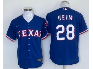 Texas Rangers #28 Jonah Heim Cool Base Jerseys Royal Blue