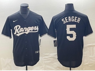 Texas Rangers #5 Corey Seager Cool Base Jersey Black