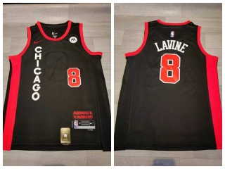 Chicago Bulls #8 Zach Lavine 2024 City Jersey Black