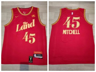 Cleveland Cavaliers #45 Donovan Mitchell 2024 City Jersey Red
