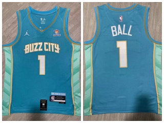 Charlotte Hornets #1 Lamelo Ball 2024 City Jersey Blue