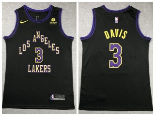 Los Angeles Lakers #3 Anthony Davis 2024 City Jersey Black