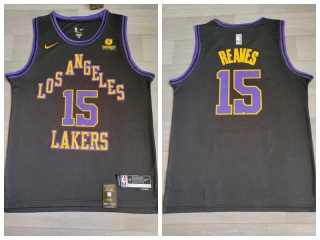 Los Angeles Lakers #15 Austin Reaves 2024 City Jersey Black