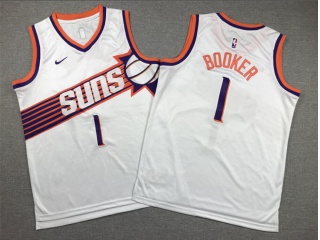 Youth Phoenix Suns #1 Devin Booker Jersey 2023 White