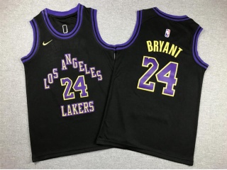 Youth Los Angeles Lakers #24 Kobe Bryant 2024 City Jersey Black