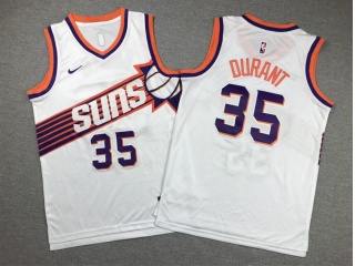 Youth Phoenix Suns #35 Kevin Durant Jersey 2023 White