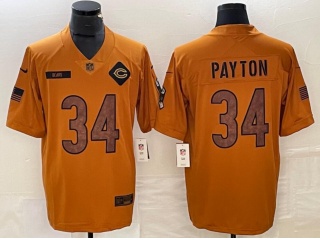 Chicago Bears #34 Walter Payton 2023 Salute to Service Limited Jersey Brown