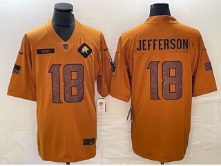 Minnesota Vikings #18 Justin Jefferson 2023 Salute to Service Limited Jersey Brown