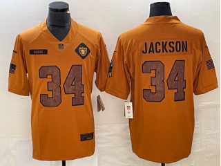 Las Vegas Raiders #34 Bo Jackson 2023 Salute to Service Limited Jersey Brown