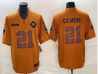 Dallas Cowboys #21 Stephon Gilmore 2023 Salute to Service Limited Jersey Brown