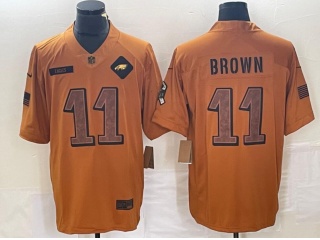 Philadelphia Eagles #11 Aj Brown 2023 Salute to Service Limited Jersey Brown