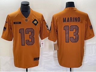 Miami Dolphins #13 Dan Marino 2023 Salute to Service Limited Jersey Brown