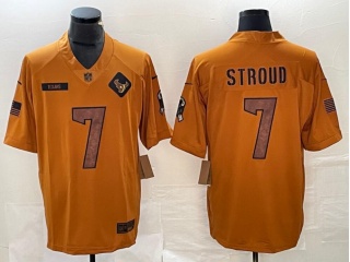 Houston Texans #7 C.J. Stroud 2023 Salute to Service Limited Jersey Brown
