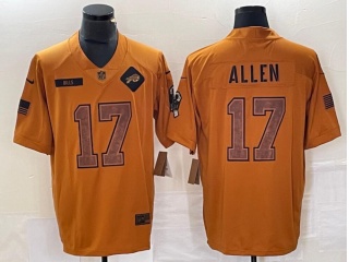 Buffalo Bills #17 Josh Allen 2023 Salute to Service Limited Jersey Brown