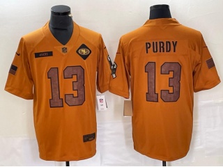 San Francisco 49ers #13 Brock Purdy 2023 Salute to Service Limited Jersey Brown