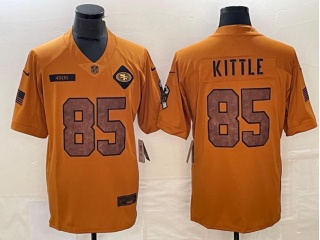 San Francisco 49ers #85 George Kittle 2023 Salute to Service Limited Jersey Brown