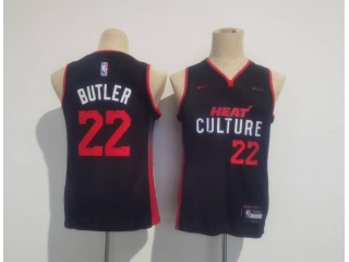 Youth Miami Heat #22 Jimmy Butler 2024 City Jersey Black