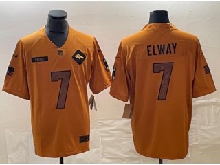 Denver Broncos #7 John Elway 2023 Salute to Service Limited Jersey Brown