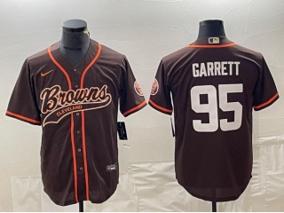 Cleveland Browns #95 Myles Garrett Baseball Jersey Brown