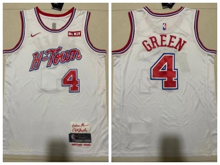 Houston Rockets #4 Jalen 2024 City Jersey White