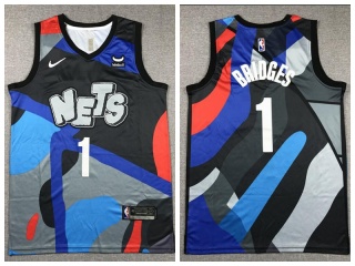 Brooklyn Nets #1 Mikal Bridges 2024 City Jersey Black