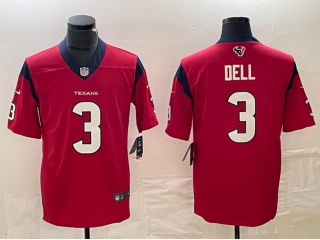 Houston Texans #3 Tank Dell Limited Jersey Red