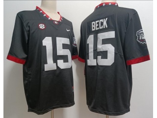 Georgia Bulldogs #15 Carson Beck Limited Jersey Black