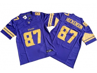 Minnesota Vikings #87 T.J. Hockenson Color Rush Limited Jersey Purple