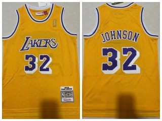 Youth Los Angeles Lakers 32 Magic Johnson Throwback Jersey Yellow
