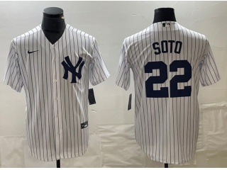 New York Yankees #22 Juan Soto Cool Base Jersey White