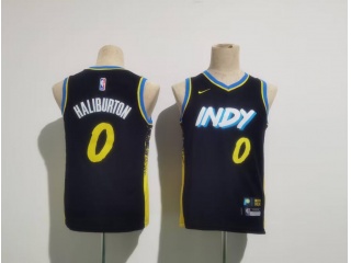 Youth Indiana Pacers #0 Tyrese Haliburton 2023-24 City Jersey Black