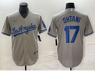 Los Angeles Dodgers #17 Shohei Ohtani Cool Base Jersey Gray