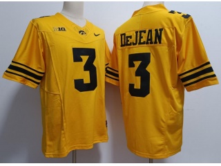 Iowa Hawkeyes #3 Cooper DeJean Jersey Yellow