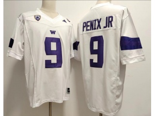 Washington Huskies #9 Michael Penix Jr. Jersey White