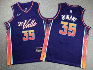 Youth Phoenix Suns #35 Kevin Durant 2024 City Jersey Purple