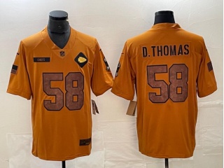 Kansas City Chiefs #58 Derrick D.Thomas 2023 Salute to Service Limited Jersey Brown