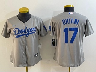 Womens Los Angeles Dodgers #17 Shohei Ohtani Jersey Gray
