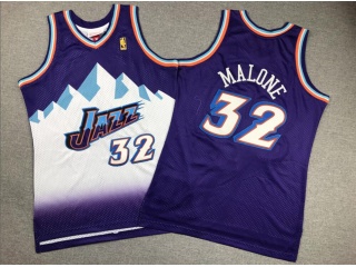 Youth Utah Jazz #32 Karl Malone Throwback Jersey Purple