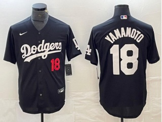 Los Angeles Dodgers #18 Yoshinobu Yamamoto Cool Base Jersey Black