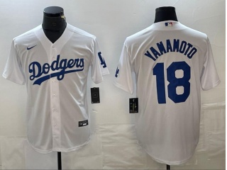 Los Angeles Dodgers #18 Yoshinobu Yamamoto Cool Base Jersey White