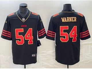 San Francisco 49ers #54 Fred Warner Limited Jersey Black Golden