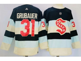 Seattle Kraken #31 Philipp Grubauer 2024 NHL Winter Classic Jersey Deep Sea Blue
