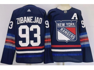Adidas New York Rangers #93 Mika Zibanejad 2024 Alternate Jersey Navy Blue