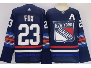 Adidas New York Rangers #23 Adam Fox 2024 Alternate Jersey Navy Blue