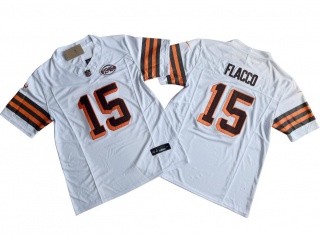 Cleveland Browns #15 Joe Flacco 1946 Limited Jersey White