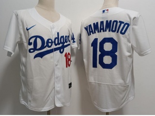 Los Angeles Dodgers #18 Yoshinobu Yamamoto Flexbase Jersey White